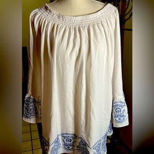 Like new. Can be worn on or off  shoulders